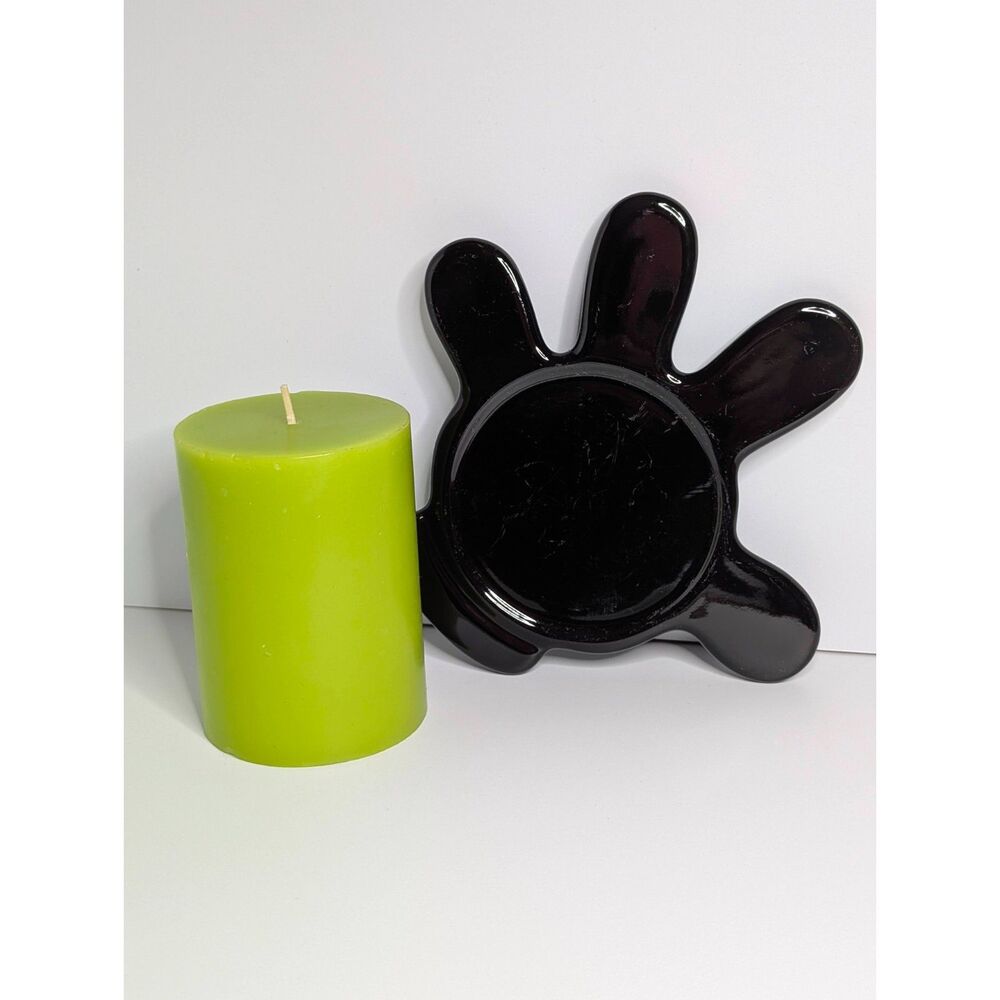 Official Disney Black Mickey Mouse Glove Hand Ceramic Trinket Dish Spoon Rest